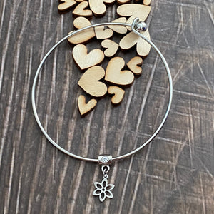 Simple charm bangle
