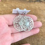 Lightweight dandelion wish filigree earrings