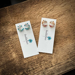 Crescent Bloom Stud Earrings