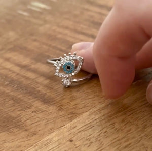 Evil Eye Spinner Ring