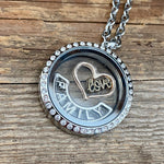 Glass Locket Family Necklace