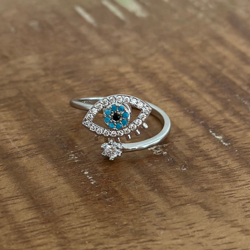 Evil Eye Spinner Ring