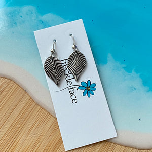 Antique leaf earrings