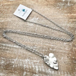 Heart and Mini Tree Pendant Necklace