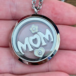 Glass Locket Mom Necklace