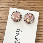 Druzy Stud Earrings - Spring colors 10mm