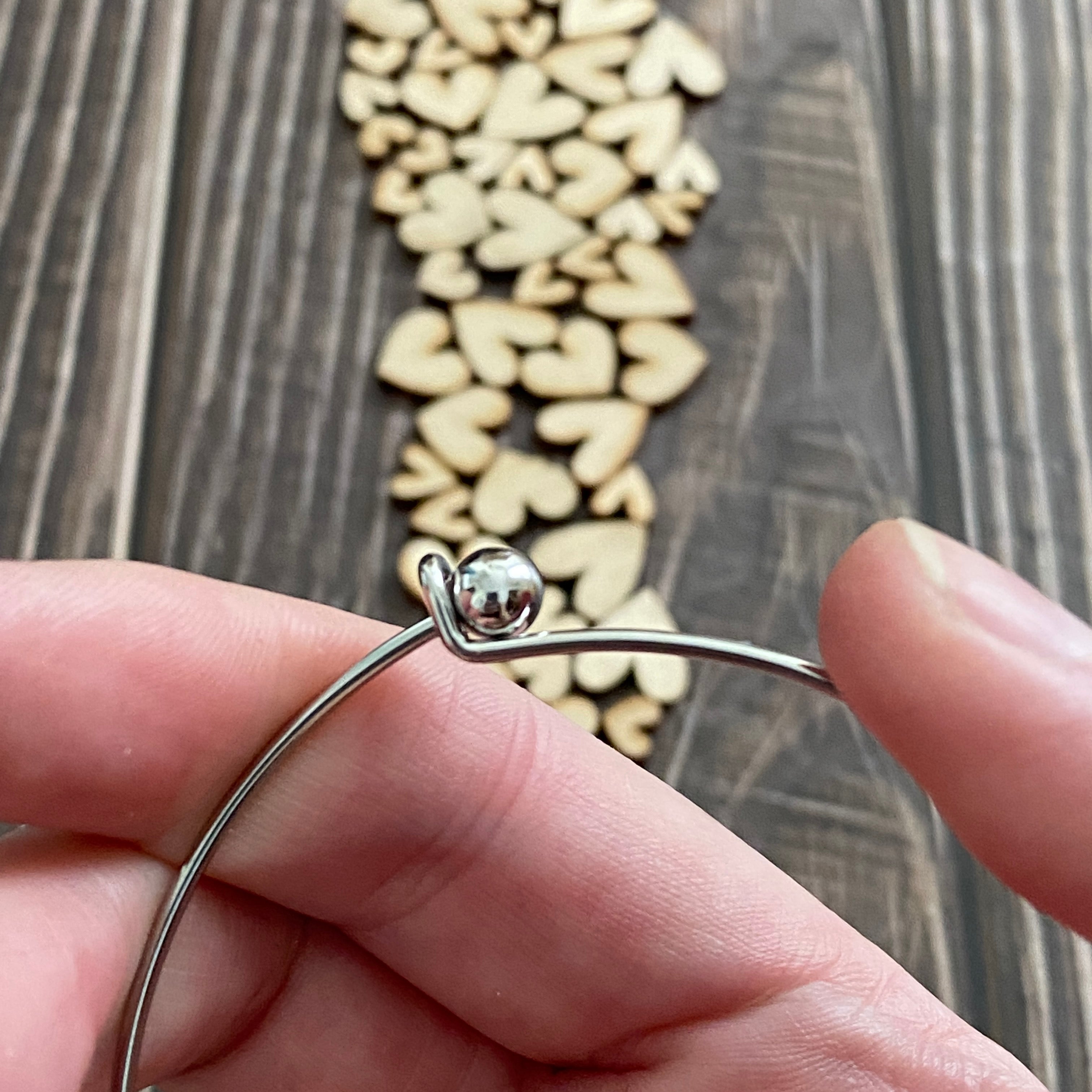 Simple charm bangle
