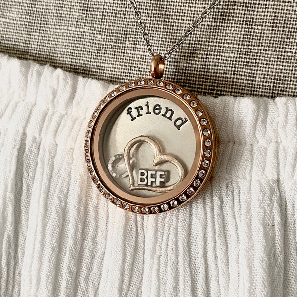 Glass Locket Friend Necklace