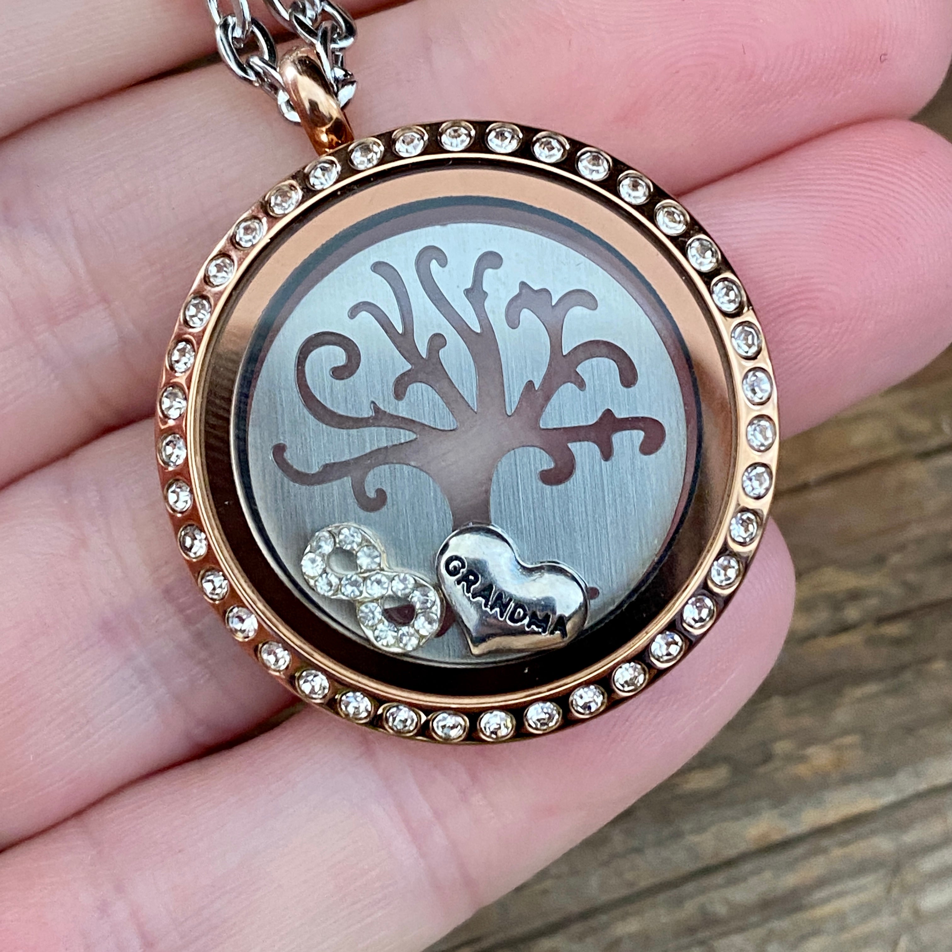Glass Locket Grandma Necklace Option 2
