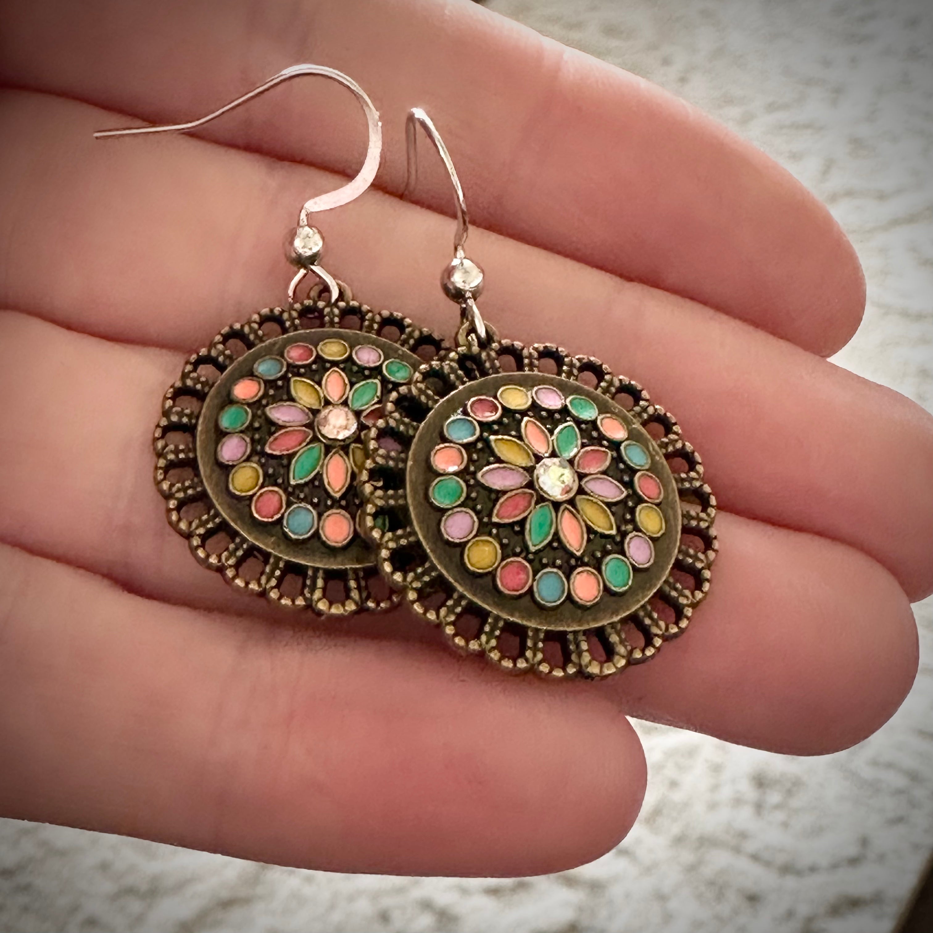 Boho Bronze Colorful earrings
