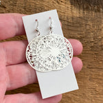 Lightweight dandelion wish filigree earrings