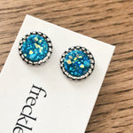 Druzy Stud Earrings - Spring colors 10mm