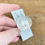 Lightweight dandelion wish filigree earrings
