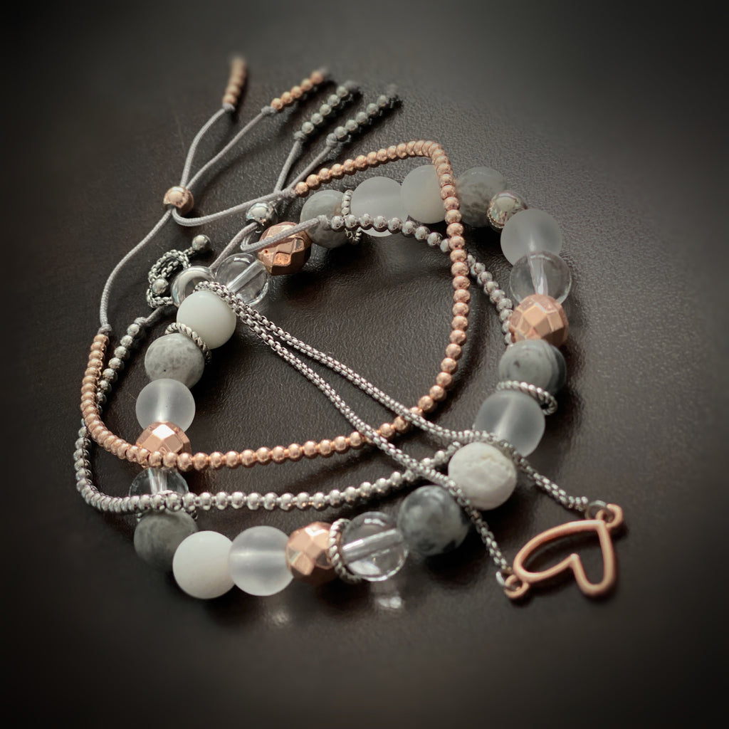 Rose Gold Bracelet Set