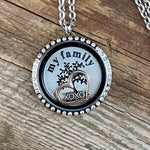 Glass Locket Family Tree Necklace