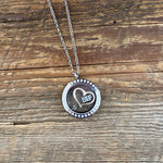 Glass Locket BFF Heart Necklace