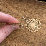 Lightweight dandelion wish filigree earrings