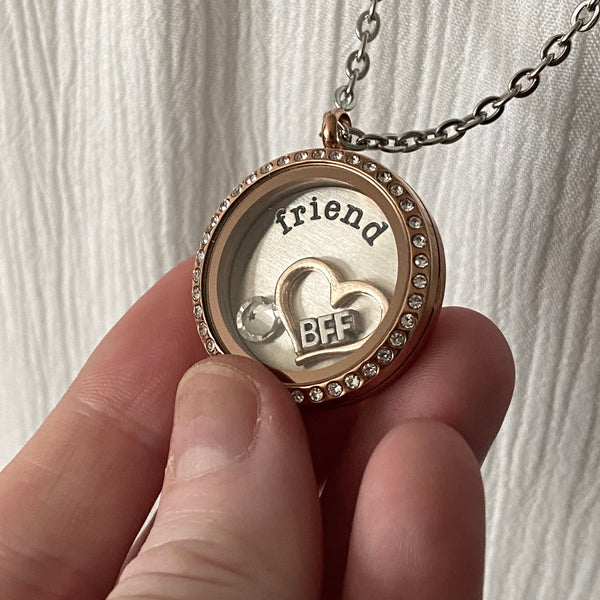 Glass Locket Friend Necklace