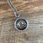 Glass Locket Love Necklace