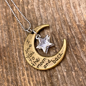 I love you to the Moon & Back Necklace