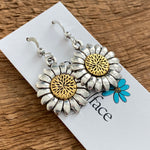 Sunflower Earrings with gold center