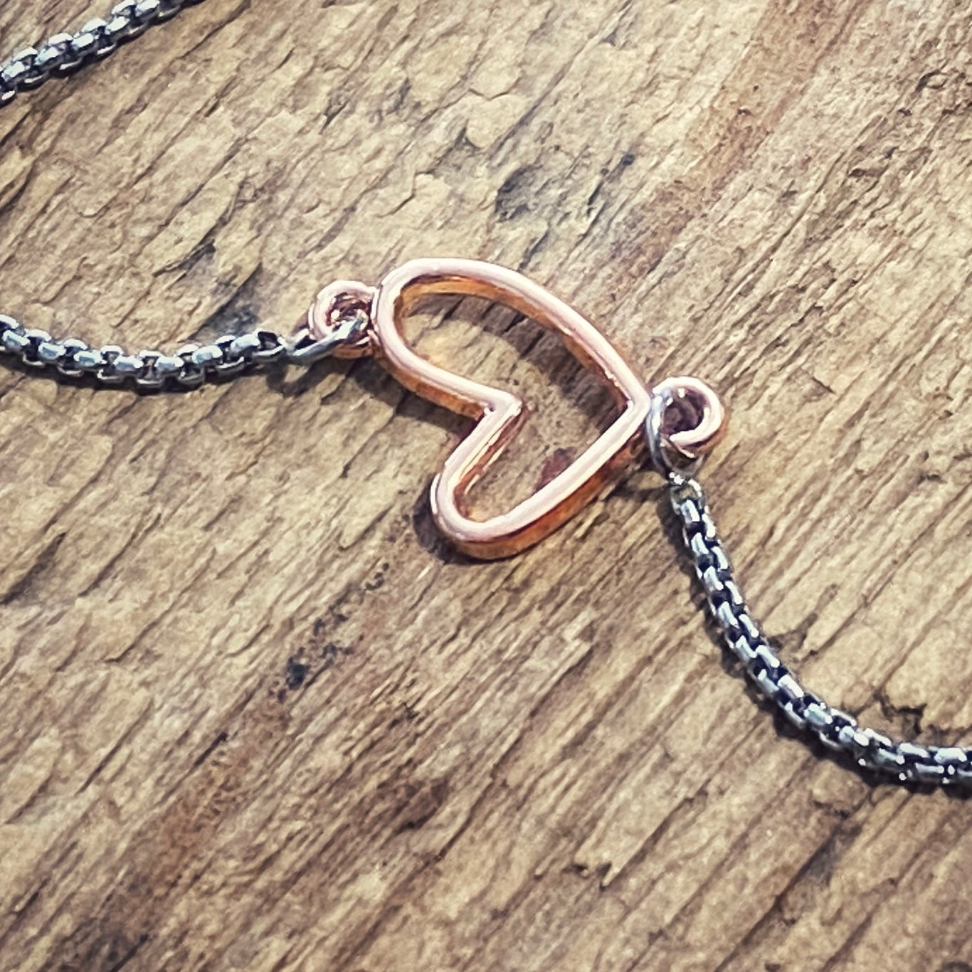 Adjustable Bracelet - Open Heart