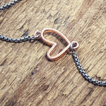 Adjustable Bracelet - Open Heart