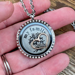 Glass Locket Family Tree Necklace