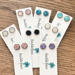 Druzy Stud Earrings - Spring colors 10mm