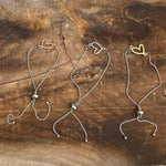 Adjustable Bracelet - Open Heart