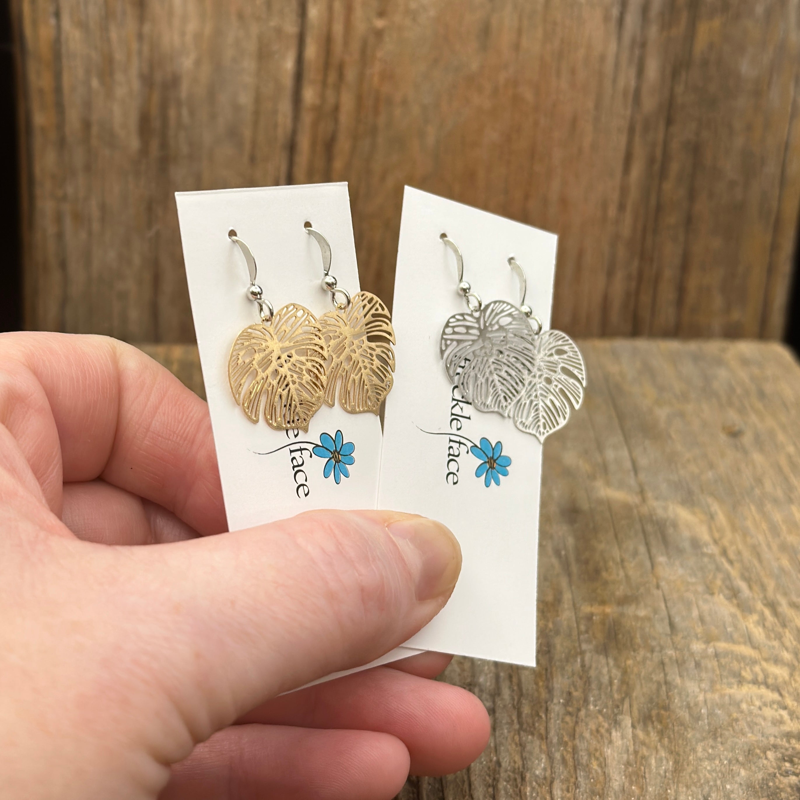 Lightweight Palm Leaf Earrings
