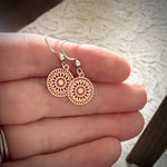 Lightweight Rose Gold Medallion Earrings