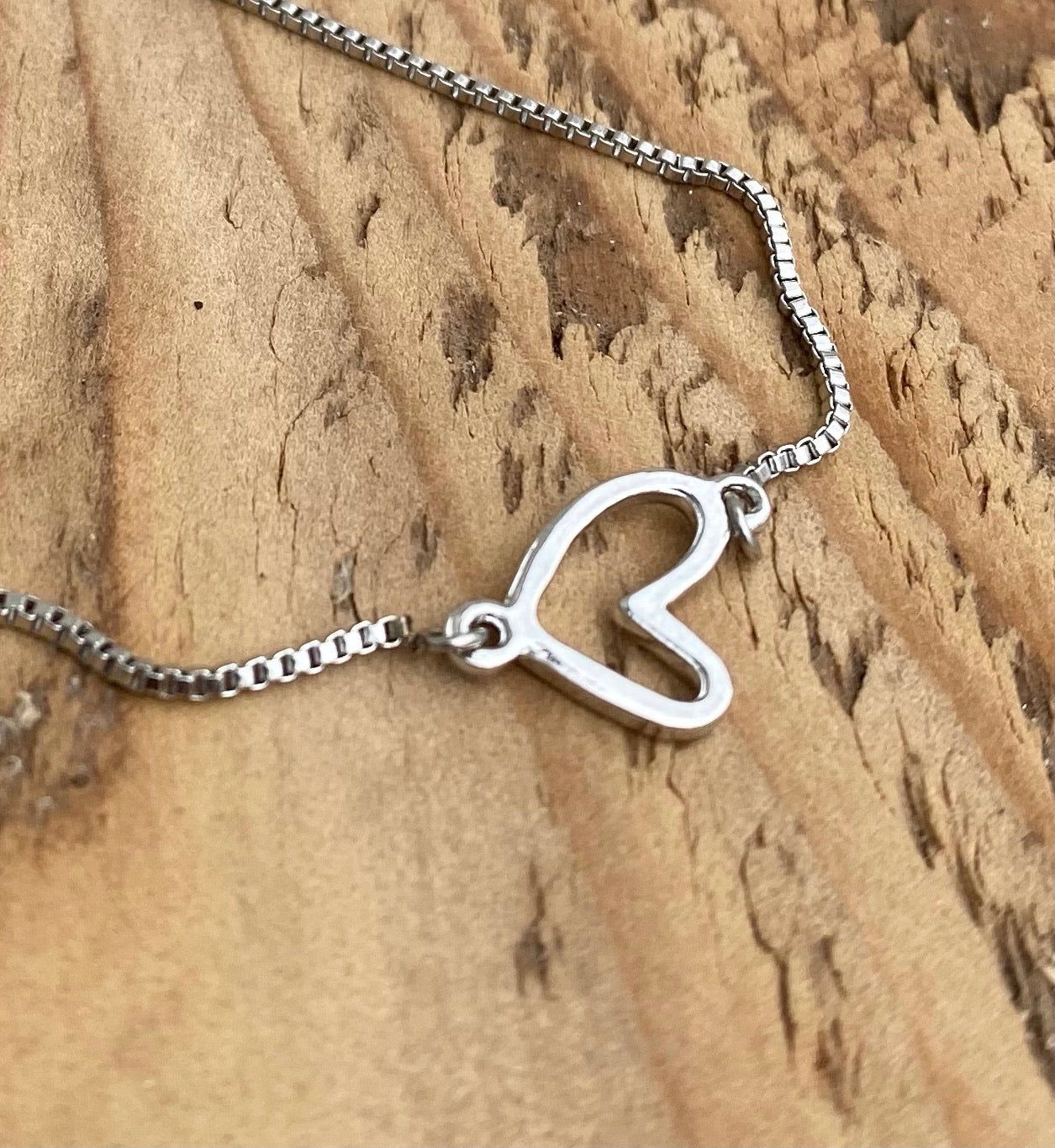 Adjustable Bracelet - Open Heart