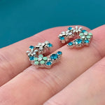 Crescent Bloom Stud Earrings