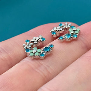 Crescent Bloom Stud Earrings