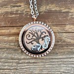 Glass Locket Mom Tree Necklace