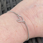 Adjustable Bracelet - Open Heart