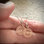 Lightweight Rose Gold Medallion Earrings
