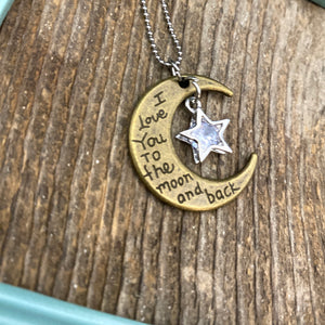 I love you to the Moon & Back Necklace