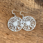 Lightweight dandelion wish filigree earrings