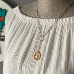 Sunflower Paperclip Necklace