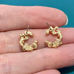 Crescent Bloom Stud Earrings