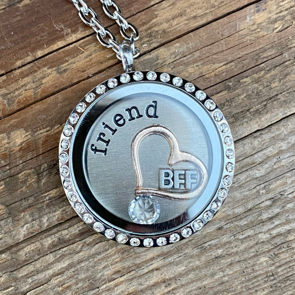 Glass Locket Friend Necklace