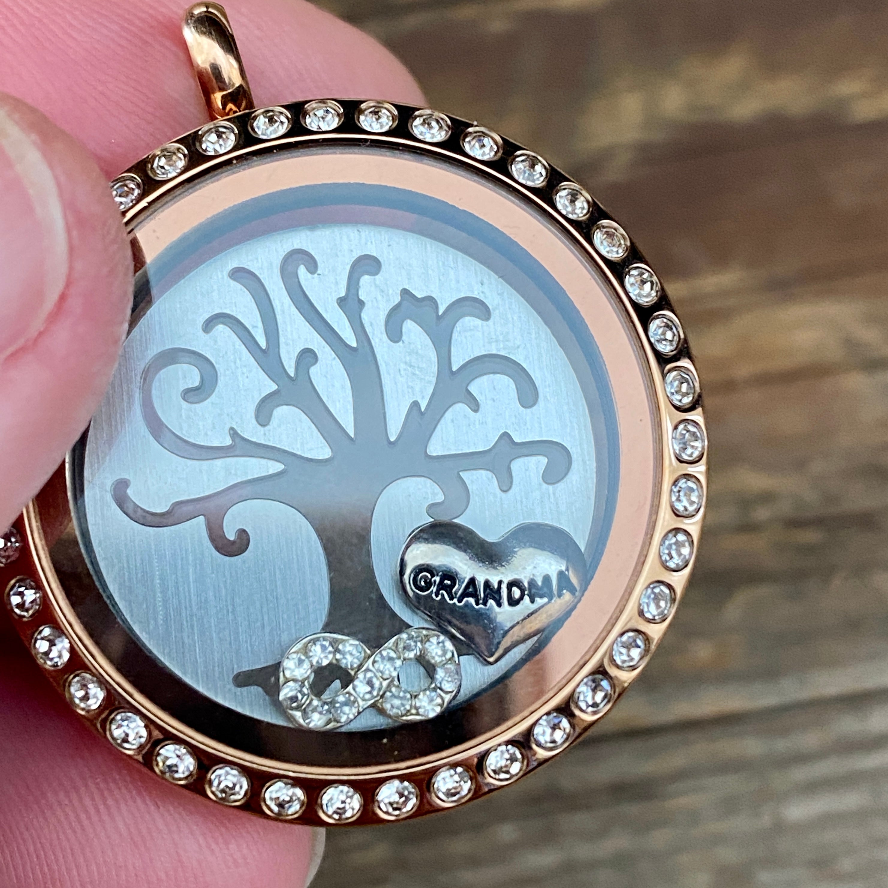 Glass Locket Grandma Necklace Option 2