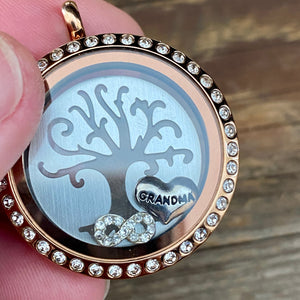 Glass Locket Grandma Necklace Option 2
