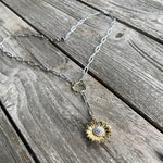 Sunflower Paperclip Necklace