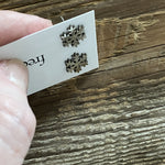 Stainless steel snowflake stud earrings