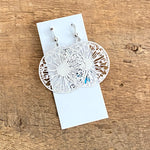Lightweight dandelion wish filigree earrings
