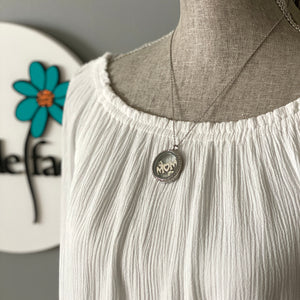 Glass Locket Mom Necklace