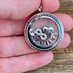 Glass Locket Family Mom Necklace